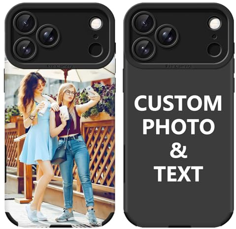 Custom Picture Phone Case for iPhone 17 16 15 14 13 12 11 Pro/Max/Plus/Air,TPU+Leather Soft Phone case,Four-Corner airbag is Anti-Drop,Customized Personalized Gift of The Birthday