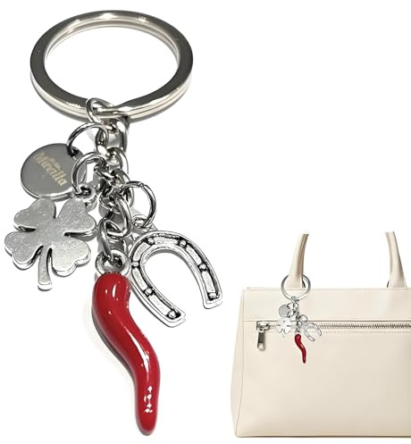 Llavero de Guindilla Roja Amuleto de la Suerte - Regalo Original para Parejas, San Valentín y Aniversario - Incluye Elegante Bolsa de Terciopelo - Colgante Picante para Llaves y Mochila