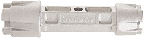 Superior Tool 06020 Tub Drain Wrench (Dumbell Wrench)-Dual Ended Drain Wrench That fits 3/8 or 1/2 Inch Ratchet Wrench
