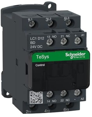 Schneider Electric - TeSys LC1D - contacteur - 3P - AC-3 440V - 12A - bobine 24Vcc - LC1D12BD