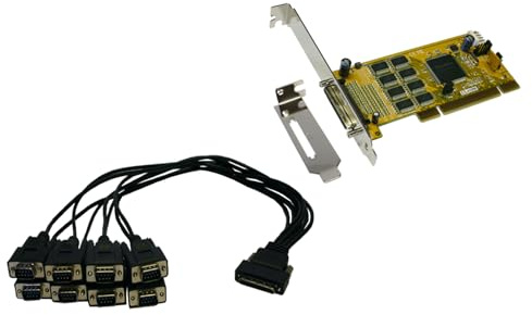 EXSYS EX-41388 8S Seriell RS232 PCI Karte mit Octopus Kabel und Lowprofile Bügel