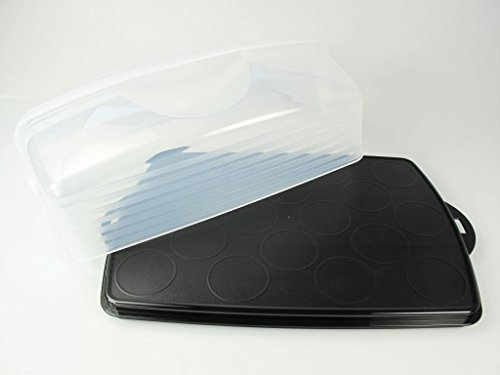 TUPPERWARE Garde Dessert XXL cloche à gâteau rectangulaire noir