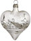 Jingle Bells Lauscha Christbaumkugel Winterzauber 7cm Herz 3fach