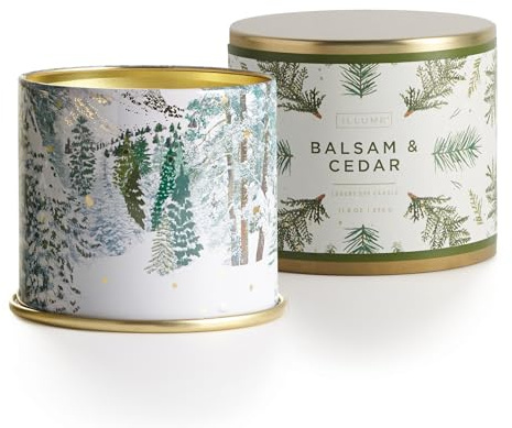 ILLUME Noble Holiday Collection Balsam & Cedar Vanity Tin Candle, 11.8 oz