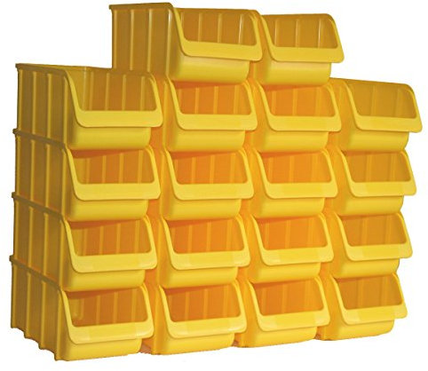 18 Profi Lager-Sichtboxen PP Größe 3L in Farbe Gelb