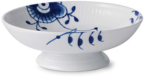 Royal Copenhagen Blue Fluted Mega Schale Auf Fuß in der Farbe Blau, Größe: 18 cm, 1026444