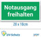 Notausgang freihalten Aufkleber, 20x10cm UV-Schutz Notausgangsschild Fluchtweg/Rettungsweg