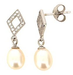 Gerry Eder Ohrringe 01.1166 Damen Ohrstecker Silber Weiß Zirkonia
