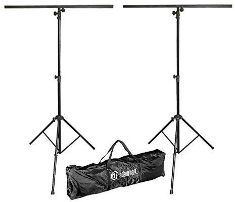 2x Thor LS002 Tripod Lighting Stand with TBar DJ Disco inc. Carry Bag