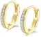 Shuxin Creolen Gold Damen Ohrringe, 925 Sterling Silber Creolen mit AAA Zirkonia, Durchmesser 13mm Klein Schlafen Kreolen, Kommt in Schmuck Geschenk Box