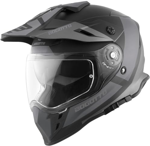 Bogotto V331 Pro Tour Endurohelm, schwarz/grau, XS (53/54)