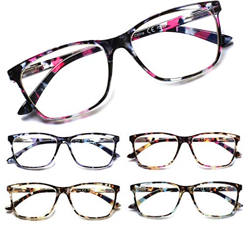 SIGVAN Ladies Reading Glasses Blue Light Blocking Spring Hinge Fashion Pattern Print Eyeglasses for Women (multicolour, 2.50)