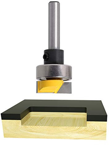 Lueao Cqinju-Bit Router 6mm Shank 1/4Modello di Gambo Trim Router Bit, Bottom Pulizia 3/4 W X 1/4H Lavorazione del Legno Cutter Tenon Cutter, Kit di Strumenti per la Lavorazione del Legno
