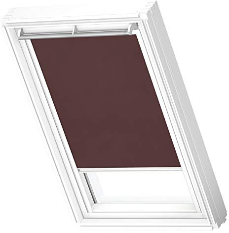 VELUX Original Roof Window Translucent Roller Blind for M06, M35, Dark Brown, with White Guide Rail