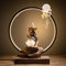 YXYOL Brûleur d'encens à refoulement de Sable Violet,Style bergamote,Anneau de Lampe à LED,Ornements en céramique,décorations de Table,30x12x36cm, 30*12*36cm
