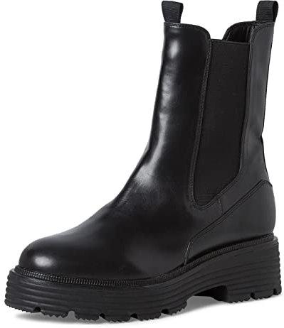 Tamaris Damen Chelsea Boots, Frauen Stiefeletten,TOUCHit-Fußbett,halbstiefel,Kurzstiefel,uebergangsschuhe,uebergangsstiefel,Black Uni,39 EU