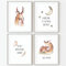 CALLUNA® Bezaubernde Bilder & Poster fürs Kinderzimmer & Babyzimmer – dekorative A4-Kunstdrucke – niedliche Tierporträts & Illustrationen – stabiles Material – ohne Rahmen – Reh