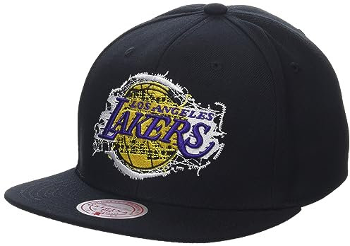 Mitchell & Ness Snapback Cap Embroidery Glitch Los Angeles Lakers Black