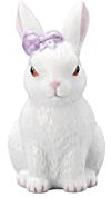 Hutschenreuther Ostern Farm Life Hase - Porzellanfigur Hase Sammelthemen Ostern 2023 Porzellan Hase, Kaninchen weiß mit lila Schleife