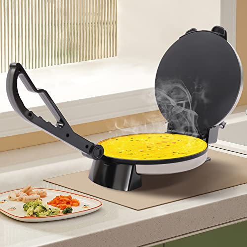 Roti Maker - Appareil électrique à chapati - Presse à tortilla - Double face - 1500 W - En acier inoxydable antiadhésif