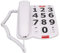 Téléphone Fixe amplifié à Gros Boutons pour Personnes âgées, Numérotation à Une Touche pour Malvoyants, Téléphone Filaire Facile à Utiliser avec Haut-Parleur pour Malentendants,