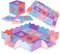 COIL Puzzelteppich für Kinder - Schaumstoff Spielmatte, Wasserdicht, Puzzlematte Baby Boden - Lernspielzeug mit Tiermotiven, Phthalatfrei - Faltbare Spielmatte Baby Puzzlematte 25 Elemente (Lila)