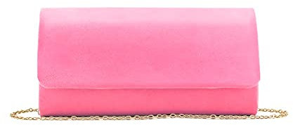 MODELISA - Bolso De Fiesta Cartera De Mano Cadena De Hombro Boda Noche Novia Ceremonia Evento Mujer (Fucsia C.)