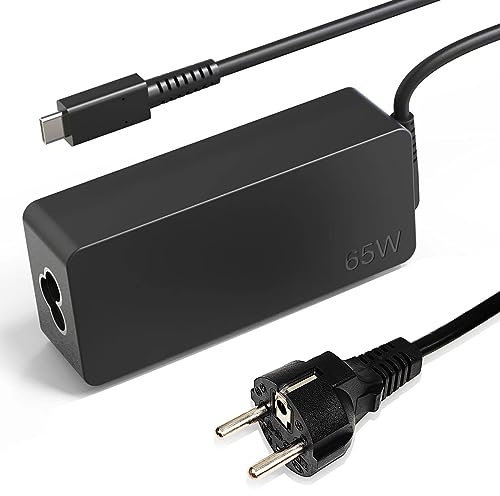 Cargador Portatil USB C 65W Adaptador de Corriente Tipo C Cargador Adaptador de Corriente Carga Rápida Cargador PC Portátil CA para Lenovo ThinkPad, HP Chromebook/Spectre, DELL XPS, Macbook Pro