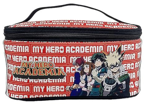 My Hero Academia- Trousse de Toilette, Trousse de Toilette, Portatodo, Couleur Rouge, Produit Officiel (Marques CyP)
