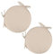 2 Stück Sitzkissen mit Bänder - 30 cm Rundes Stuhlkissen Sitzpolster für Stuhl Weiches Sitzkissen Sitzauflage für Autositz, Bürostuhl, Esszimmer Stühle Bänke und Alle Stühle (Beige, 30 x 30 cm)