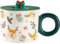 SuperglockT Weihnachtstasse Lustige Weihnachtsmotive Keramik Kaffeetasse mit Deckel Teetasse 400ml Weihnachtsbecher Geschenkidee für Freunde Kollegen Mama Papa Oma Opa (Geschenkbox)