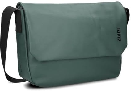 Zwei Unisex Messenger-Bag Cargo CA135 wasserabweisende Umhängetasche 9 Liter DIN-A4 passend verstellbarer Schultergurt Magnet-Verschlussklappe gepolstertes Laptop-Fach gute Innenausstattung (pine)