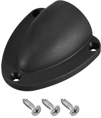 sourcing map Marine Wire Cable Vent Cover, 1Pcs - Nylon Clamshell Hose Vent Cover with Screws, Transducer Mounting Plate for Boat Yacht (Black, 2.48x2.28 Inch)