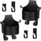 Norhogo 2 Pcs 2 in 1 headrest cup holder for cars, Car Seat Headrest Cup Holder with Hooks, Universal car cup holder headrest for Mobile Phone Holder, Bottle Bag, Headrest Accessories, Black