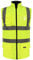 Dolce Fashions® High Visibility Bodywarmer Fleece Lined Reversible Gilet Jacket Adults Hi Vis Waterproof Workwear Security Safety Wear Warm Sleeveless Waistcoat Body Warmer Vest Top (Yellow, XXL)