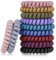 14 Stück Spiral Haargummi Zopfgummi Spiral Scrunchies Telefonkabel Haarbänder Wasserdichte Elastische Haarspulen Stirnband Kunststoff Coil Pferdeschwanz Halter für Mädchen Frauen Damen