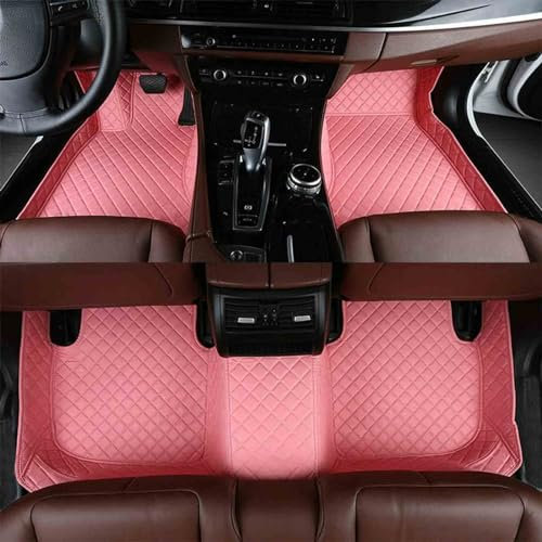 GDDUOYUE Anpassen Auto Fußmatten für 99.9% Stufenheck, Schrägheck, Coupe, Kombi, Cabriolet, Großraumlimousine Allwetter Fussmatten Set,Auto Fußmatten Schutz,Rosa
