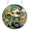 Kexpery Acryl Anhänger zum Aufhängen mit Diamant Mädchen Einhorn Wanddeko Hängende Drache und Hexe 5D Diamond Painting DIY Anhänger Punkte Wenn