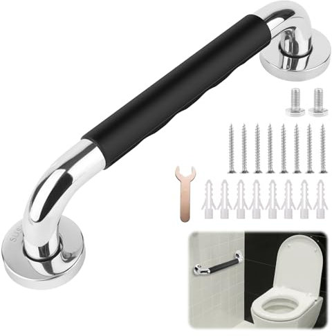 TNOMSNO Haltegriffe für Senioren, 30CM Rutschfreier Haltegriff Edelstahl Dusche Badewannengriff, Rutschfreier Haltegriff für Schwangere, Senioren, Badewanne, WC