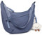 Micmores Crossbody Bag Damen Umhängetasche, Nylon Schultertasche Moon Bag Stylische Halbmond Tasche mit verstellbarer Schultergurt, Hobo Casual Handtasche für Arbeit, Reisen, Alltag(Blau)
