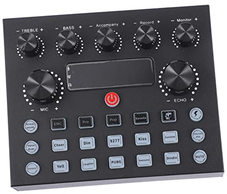 BESTonZON Soundkarte Externe Für Computer Live-Musik Dj-Mixer Musikmixer Mit Netzteil Und Hoher Leistung