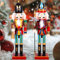 NEMMXUB 2pc 30cm Nussknacker Figuren Holz Nussknacker Soldaten,Traditionelle Weihnachten Nussknacker Figuren Deko, Nussknacker Figur Groß für Zuhause Weihnachtsdekoration Weihnachtsschmuck