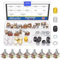 Glarks 50pcs WH148 Dual Linear Rotary Taper Potentiometer Kit, 1K 5K 10K 50K 100K 250K 500K 1MK OHM 6 Pins geteilte Welle Rotary Linear, Volume Control Potentiometer mit Knopf