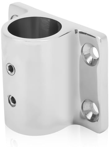 equlup Boat Hand Rail Fitting, Stainless Steel Boat Square Tube Pipe Base Portable Marine Pipe Rectangular Base Mount for Yacht Hardware Accessory