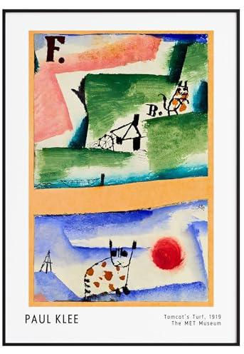 CozyPrints Paul Klee 'Tomcat's Turf' Museum Art Print Poster, Famous Paintings, Modern Art Home Decor, (Print Only) (A5-14.8 x 21.0cm)