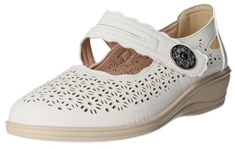Donna Andrea Slipper/Kletthalbschuh luftdurchlässig (durchbrochenes/geflochtenes Obermaterial) F27S5-27-WH