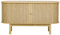 Retro Modernes Holz Sideboard, Kommode mit Schubladen, Küchenschrank mit Arbeitsplatte, Sideboard Wohnzimmer mit 2 Schiebetüre, Geeignet für Esszimmer, Küche, Flur Schrank, Helle Eiche