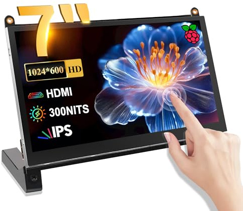 Golday Tragbarer Monitor Touchscreen IPS FHD 1920x1080 300cd/m² Touch Display USB C/HDMI Monitor mit Lautsprechern für Xbox/Laptop/PC/PS4/5 (HSDE070TP)