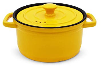 CCKUYT Pentola da brodo da 3 Litri, pentola in Ceramica, casseruola Colorata con Coperchio, zuppiera in Ceramica, pentola di Terracotta, pentola per Cottura a Vapore