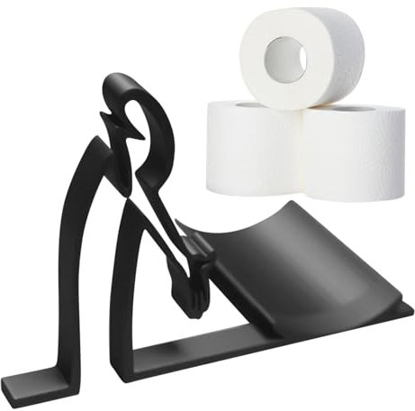 Porte-papier toilette - Porte-papier décoratif - Organiseur de bureau vertical amusant pour une utilisation dans la salle de bain, la salle à manger, l'hôtel, la maison, le plan de travail comme